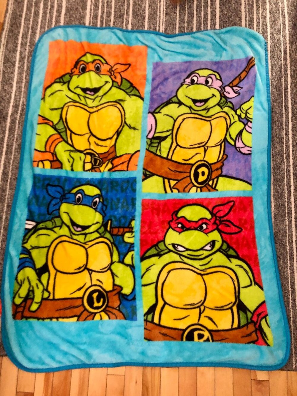 TMNT Teenage Mutant Ninja Turtles Throw Nickelodeon Plush Blanket 126 x 96 cm